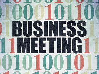 Business concept: Business Meeting on Digital Data Paper background