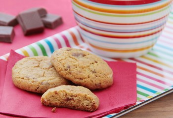 Homemade chocolate cookies.