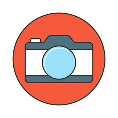 Camera flat line icon