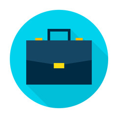Fototapeta premium Business Briefcase Flat Circle Icon