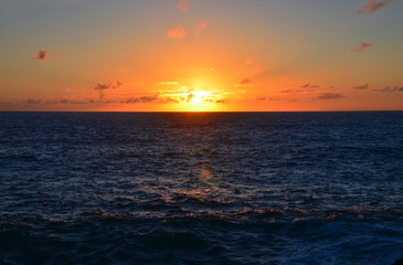 Beautiful Sunset at West Coast of Algarve between Praia do Amado and Cabo de Sao Vincente