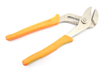 Adjustable wrench  isolated on white background