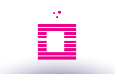 di d i pink purple line stripe alphabet letter logo vector template