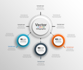 Abstract infographics number options template. Can be used for workflow layout, diagram, business step options, banner, web design. Vector  eps 10