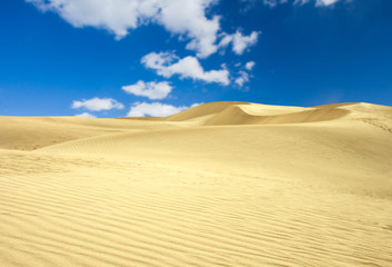 Fototapeta na wymiar Desert on Blue sky Background
