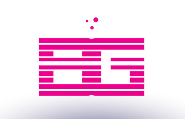 bg b g pink purple line stripe alphabet letter logo vector template