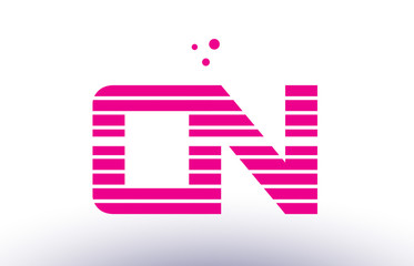 cn c n pink purple line stripe alphabet letter logo vector template