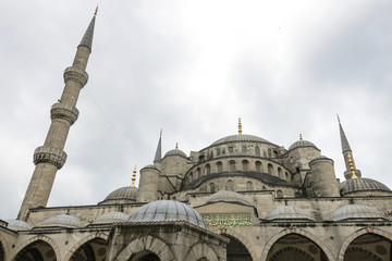 Fototapeta na wymiar Detail of the Blue Mosque in Istanbul, Turkey.