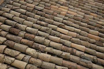 Roof tiles old