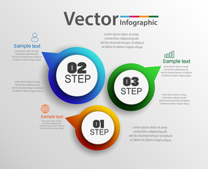  Vector infographics design and marketing icons can be used for workflow layout, diagram, annual report, web design. Business concept with 3 options, steps or processes. Eps 10