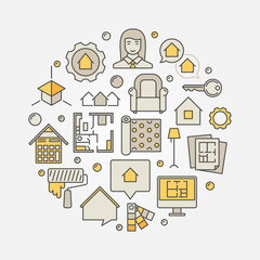 Architecture and interior design illustration