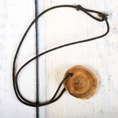 Wooden rustic necklace for men