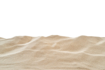Fototapeta na wymiar On the Beach - Sand dune in front of a white background - clipping path included