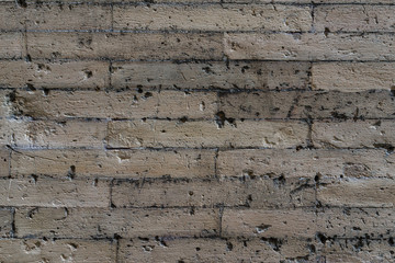 closed up of old grunge brick wall texture as background