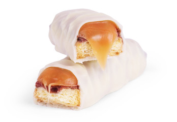 White chocolate and caramel bars