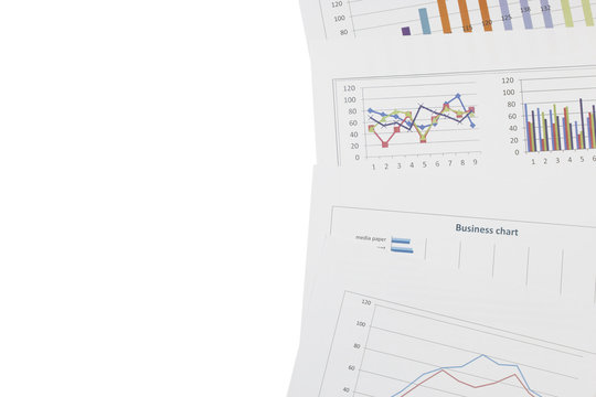 Graph chart and financial chart as a background - Business concept with free text space