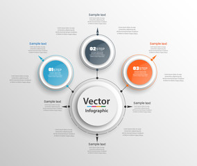 Abstract infographics number options template. Can be used for workflow layout, diagram, business step options, banner, web design. Vector eps 10