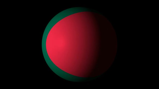 bangladesh flag texture on wall. 3D Design element.