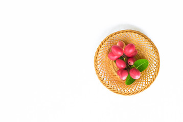 bengal-currants, carandas-plum, karanda isolated on white background.