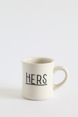 White mug for woman