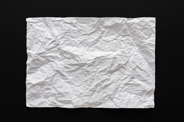 Crumpled white paper texture, paper background