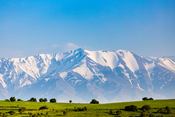 Beautiful landscape of nature in the Tien Shan mountains