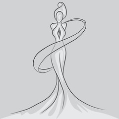 Statuette of a girl silhouette