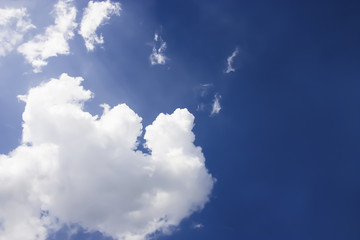 Dramatic of beautiful blue sky and clouds.