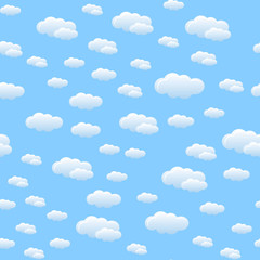 Seamless pattern with clouds