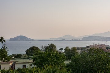Fototapeta na wymiar View of Pozzuoli bay, Italy