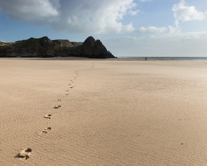 footsteps in the sand