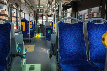 The young men ride a bus, picking up the traveler © edojob