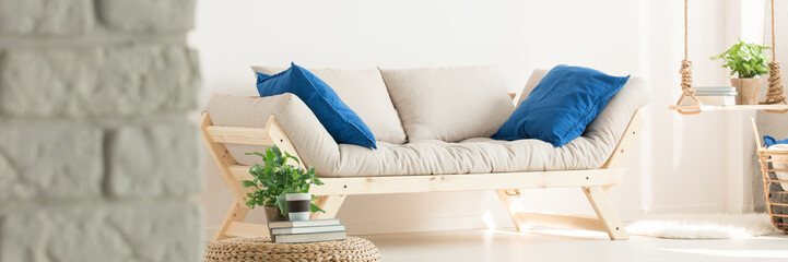 Comfortable white sofa