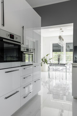 Modernly equipped clean kitchen