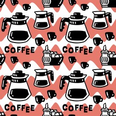 Coffee pink graphic pattern