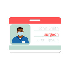Fototapeta na wymiar Surgeon medical specialist badge template