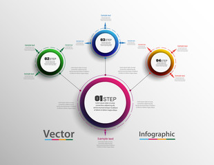 Fototapeta premium Abstract infographics number options template. Can be used for workflow layout, diagram, business step options, banner, web design. Vector eps 10