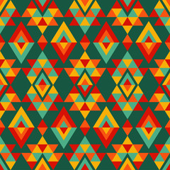 Ethnic boho seamless pattern. Retro motif. Vector illustration. Textile rapport.
