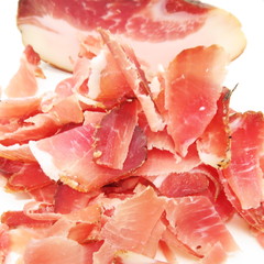 Fresh raw cut homemade smoked pork ham,