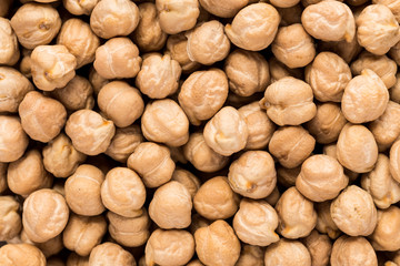 Texture of uncooked chickpeas