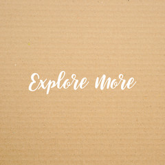 Explore more on brown paper