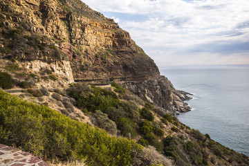 Fototapeta na wymiar Landscape view from Chapmans Peak in Cape Town
