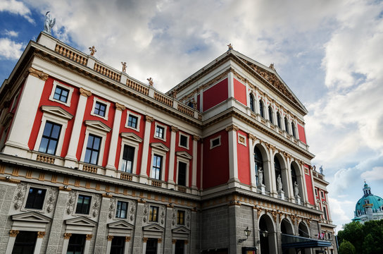 The facade of the Wiener Musikverein, one of the best historic concert hall in the world