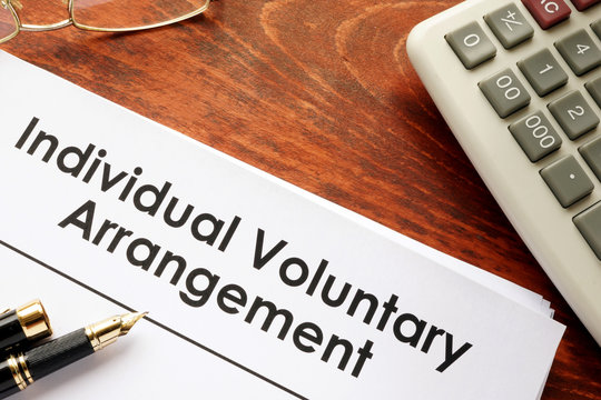 Document with title Individual voluntary arrangement IVA.