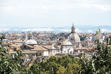 Fototapeta na wymiar Panorama of Rome from Gianicolo
