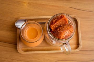 Thai milk tea.