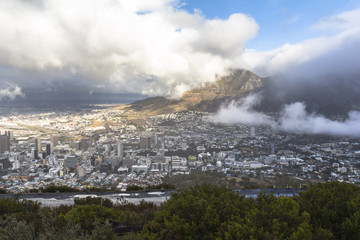 View on the city of Cape town from Signal hill