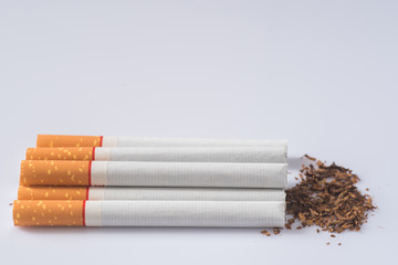 cigarette on white background