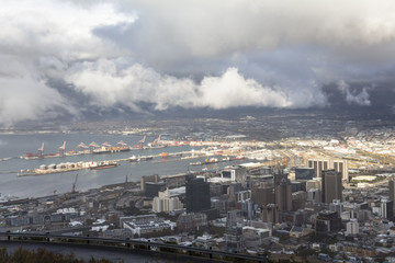 View on the city of Cape town from Signal hill