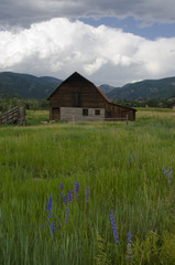 Steamboat Springs Barn and Oncoming Storm